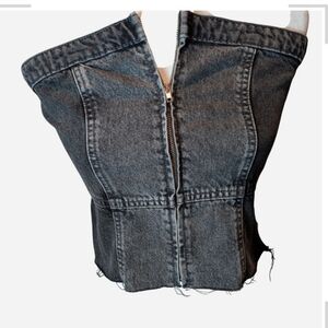 Zara Black Denim Top